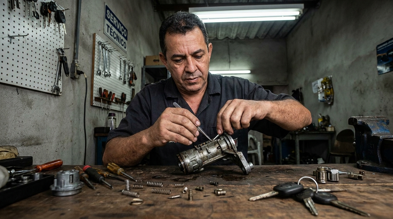 Troca de Segredo do Miolo da Porta profissional em Santo André‑SP